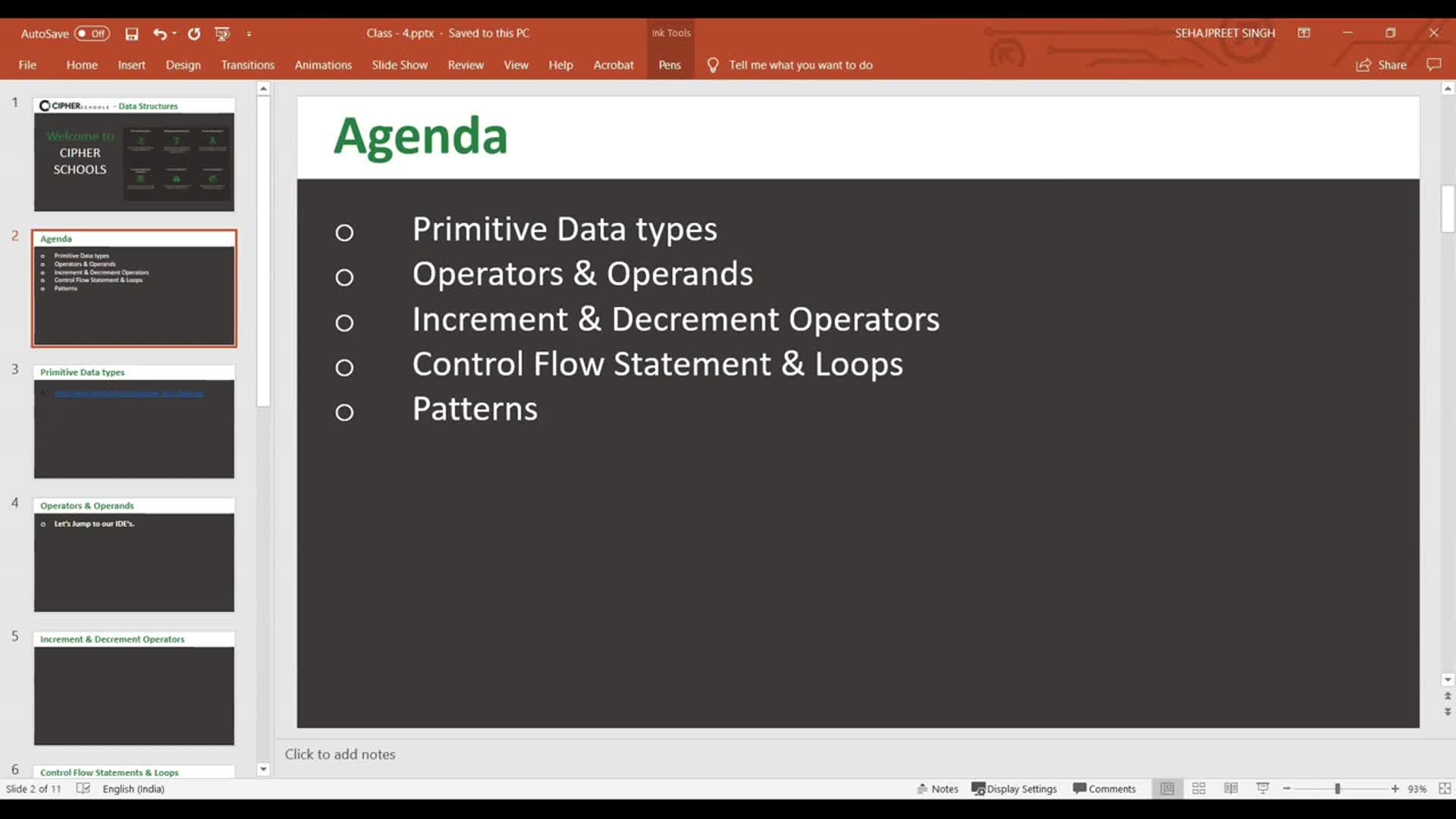 Primitive Data Type Type Casting Class 4