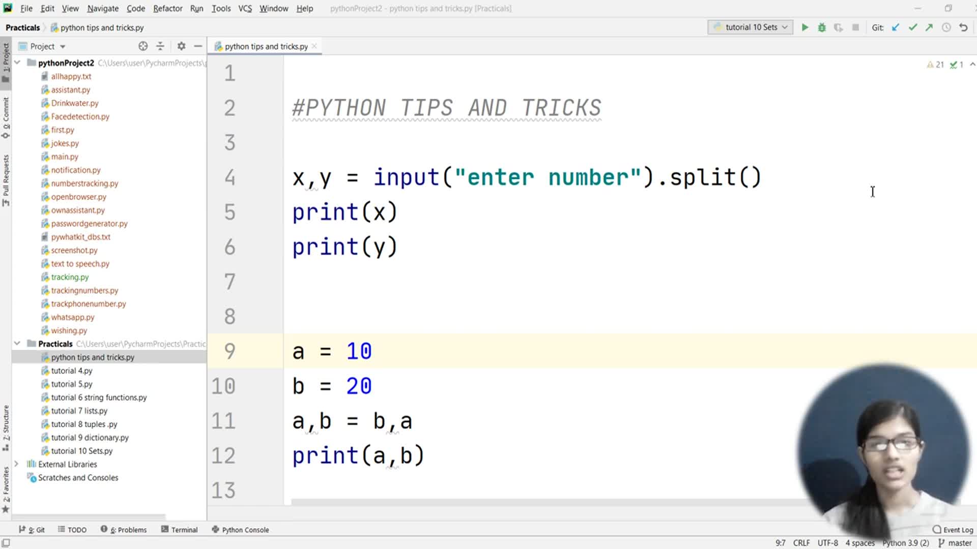 Class 55 |5 AMAZING TIPS AND TRICKS IN PYTHON | how to write 10 lines ...