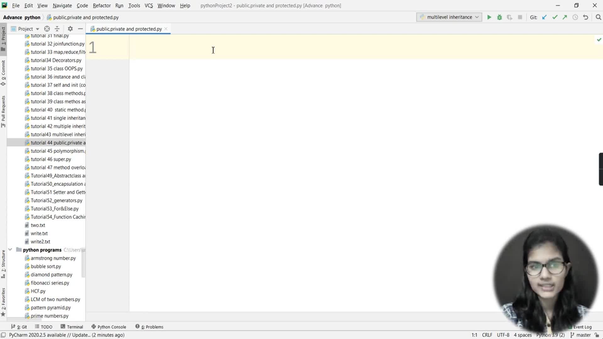 Part 24 | Public ,protected and private in python | ML Tutorial | ML ...