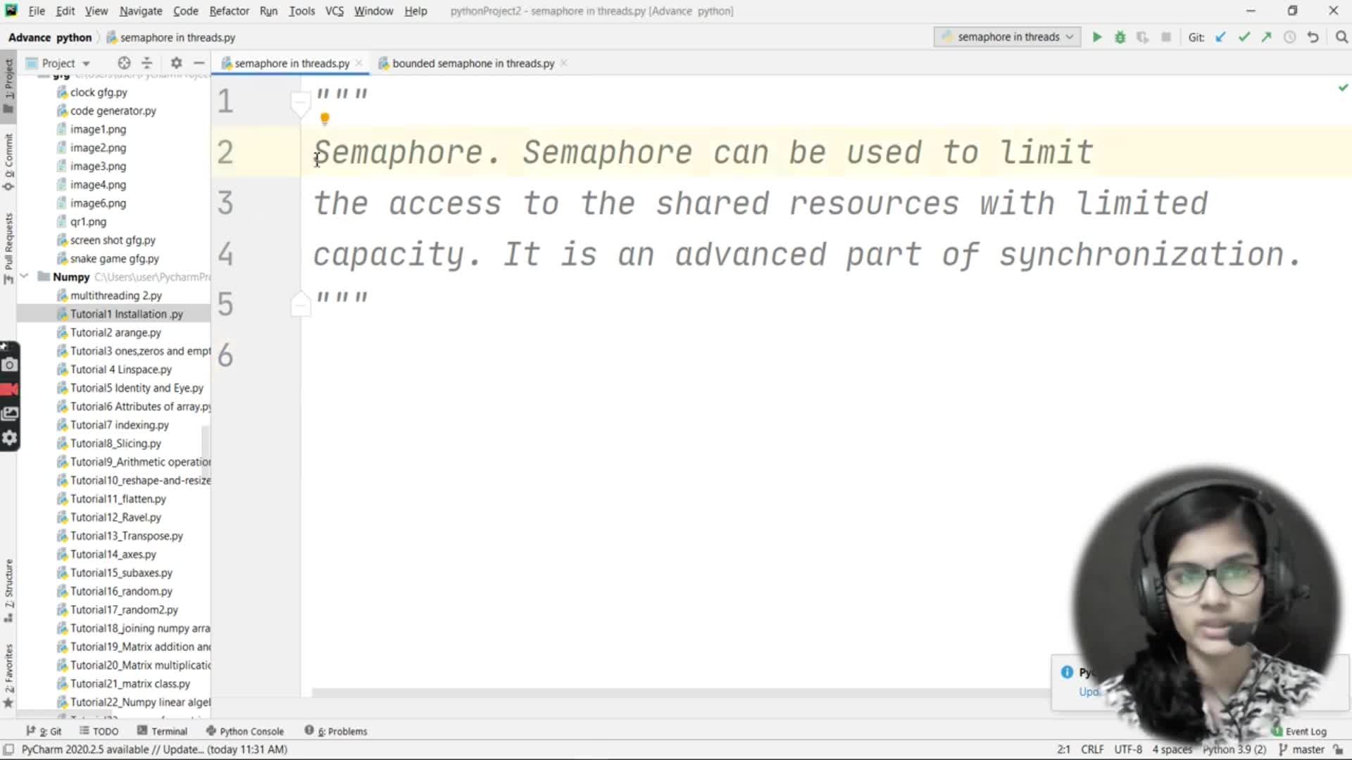 Part 63 | Semaphores using threads in python | ML Tutorial |ML for ...