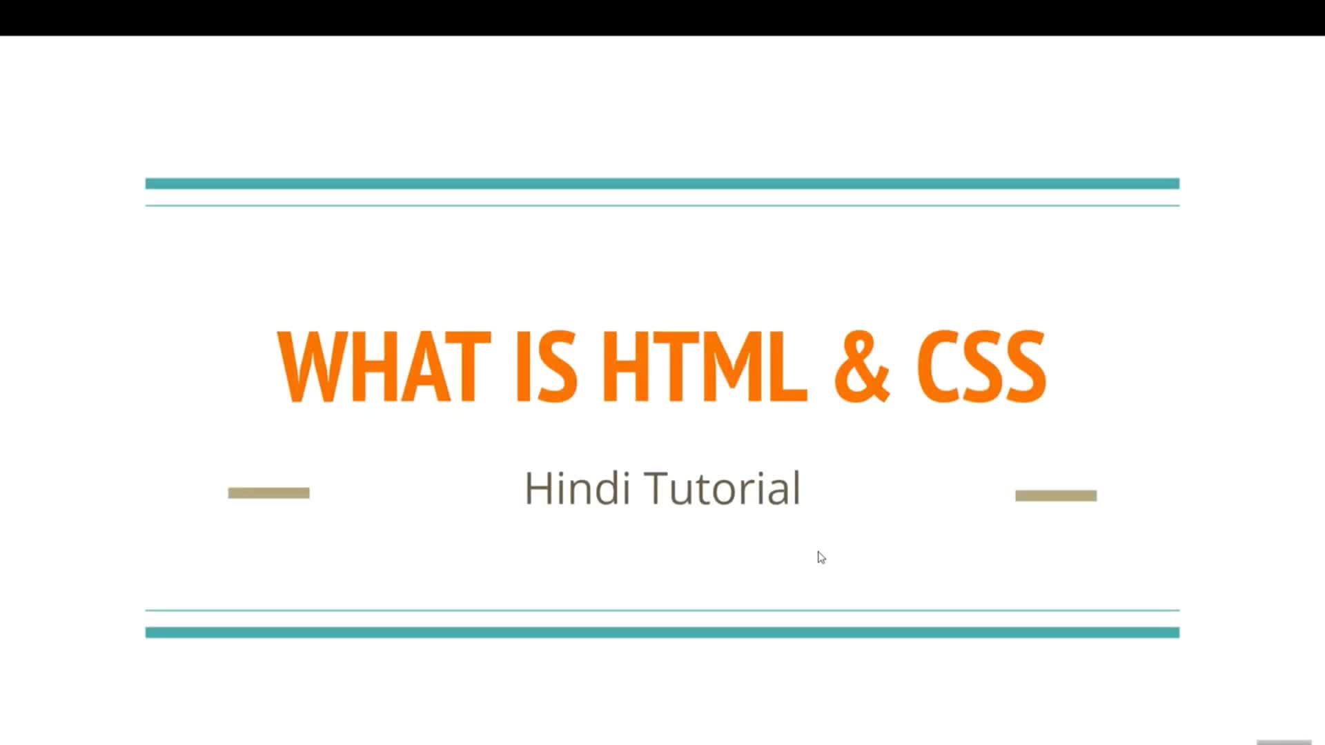 Class 3 - What is HTML and CSS (Tutorial 01)