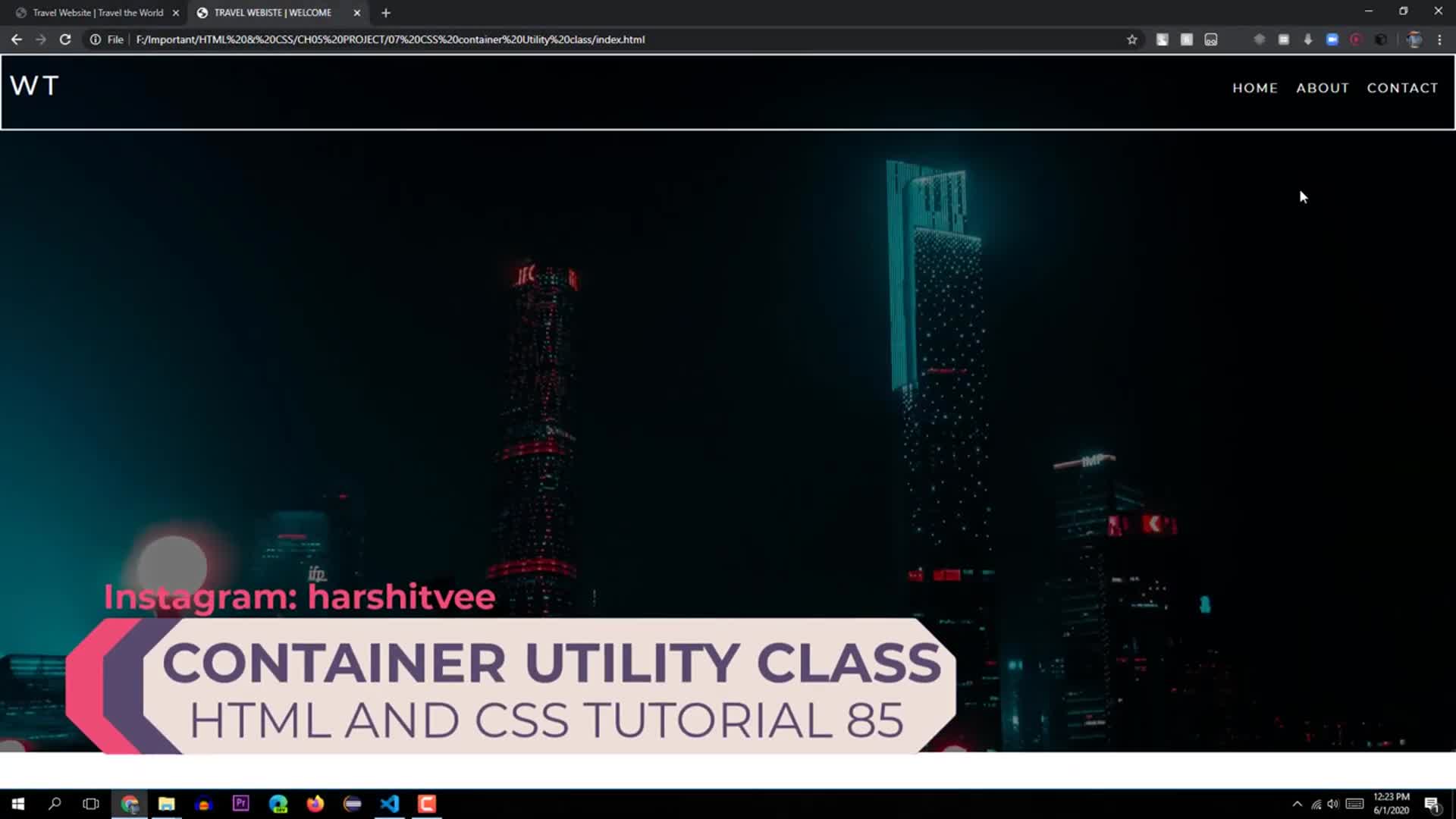 Class 87 - CSSP1 #7 Container Utility Class (HTML & CSS Tutorial In ...